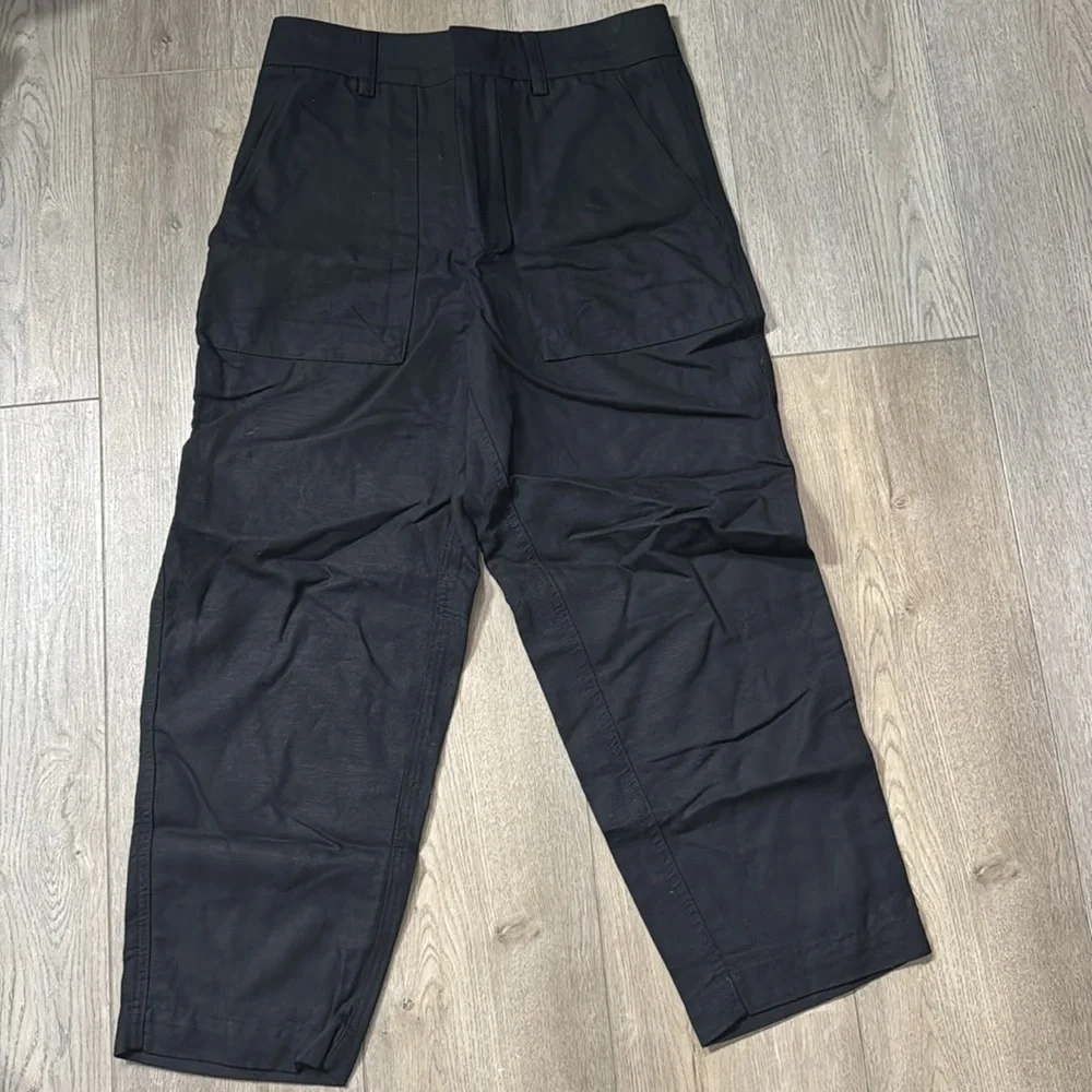 NWT! Banana Republic Black Mya Cotton-Linen Cargo Pant - Multiple Sizes🩷
